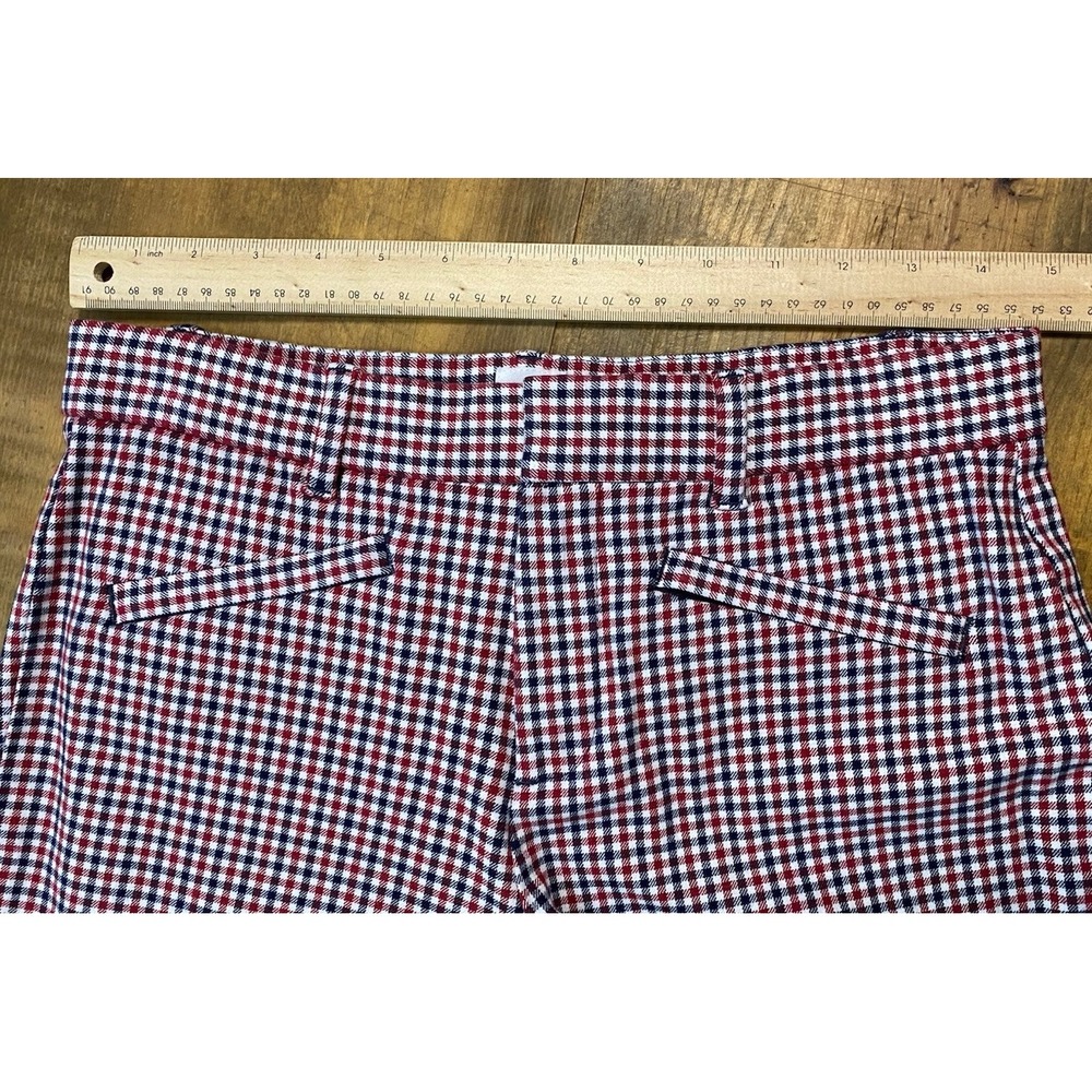 GAP High Waisted Pixie Red, White Size 4 Plaid Wo… - image 4